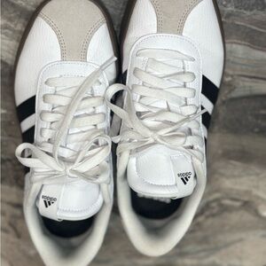 Stylish White and Black Athletic Shoes